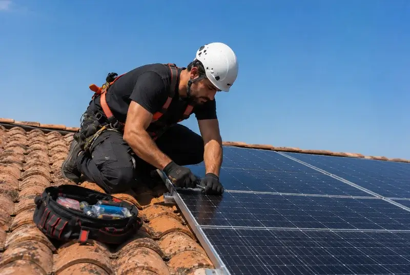 Maintenance et monitoring de panneaux solaires à Mosset